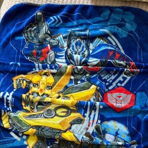 Kids Transformers Blue and Yellow Blanket and towel.